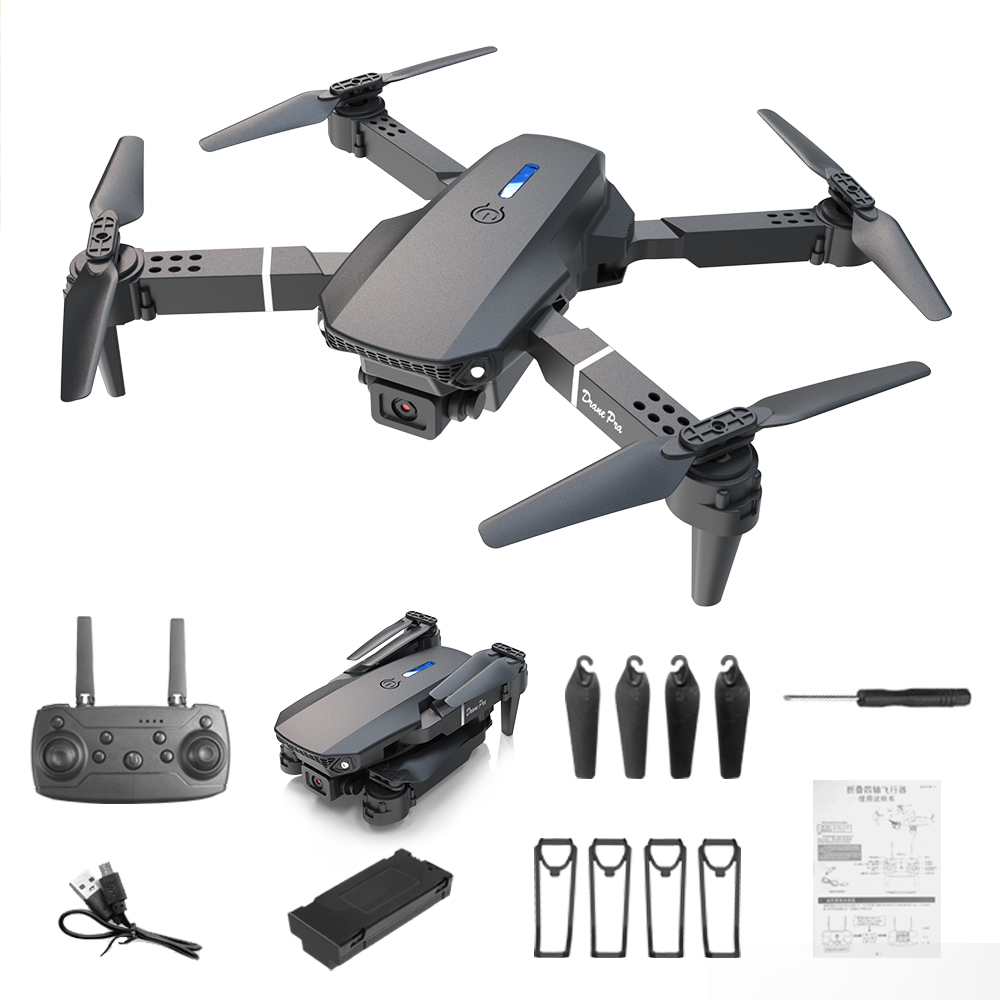 E88 Dual Camera WiFi FPV Drone – Foldable RC Quadcopter with Altitude Hold & Remote Control